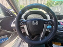 本田方向盘套真皮雅阁CRV皓影型格思域P7奥德赛HRV杰德车把套超薄 圆形超薄款【双色线】带车标 实拍图