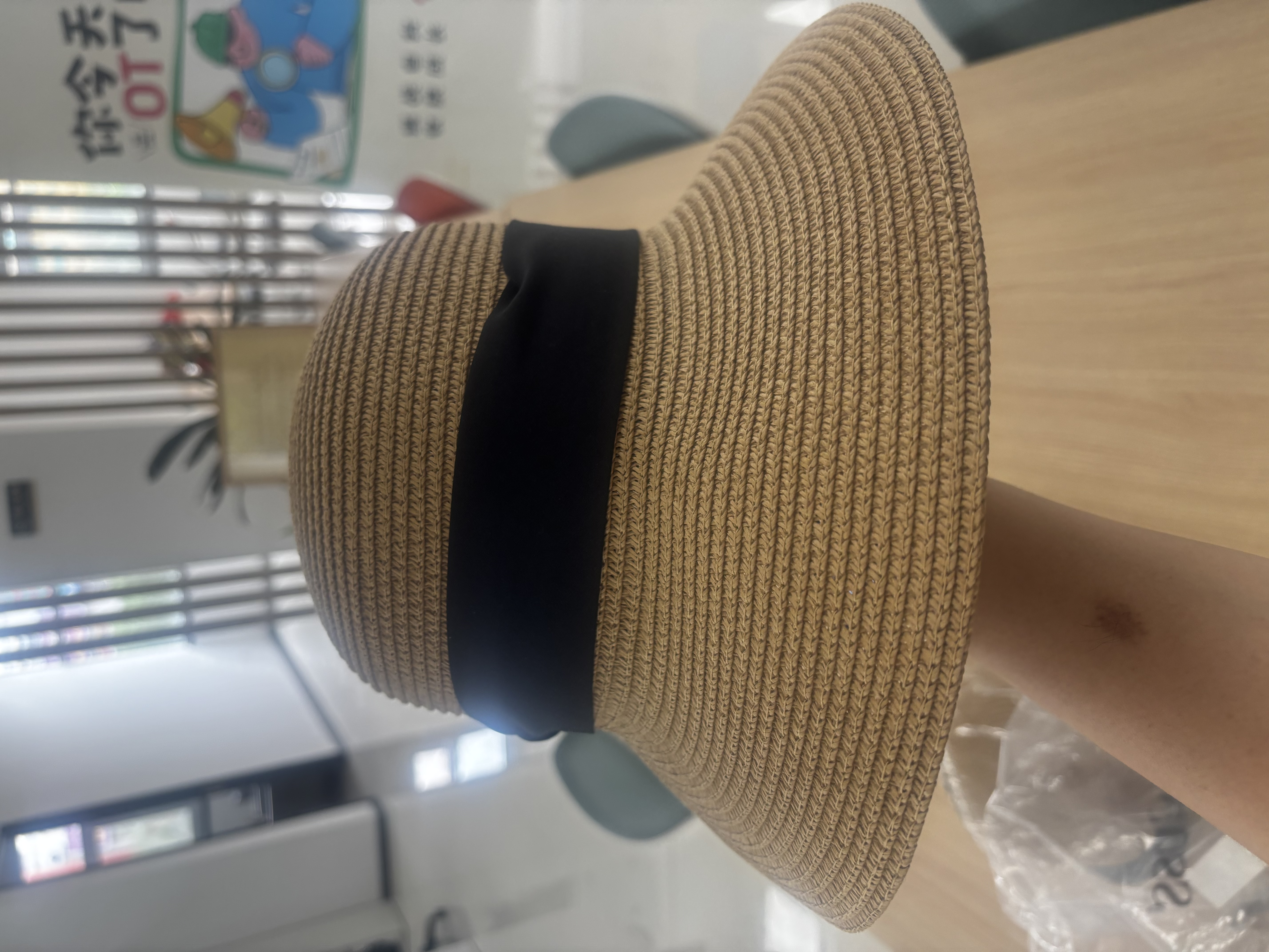 CACUSS遮阳帽子女夏季防紫外线防晒帽沙滩海边大帽檐草帽凉帽渔夫帽棕色 实拍图
