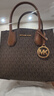 MICHAEL KORS Mercer风琴包中号棕色手提单肩斜挎MK包包送女友生日礼物 实拍图