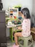 Eve Stone SPECIAL GIRL LIKE YOU玩具女孩厨房玩具3-6岁套装仿真厨具做饭煮饭儿童过家家2女童1到3 超大号100cm+烤面包机+101件套绿 小厨房4岁男女孩6-12宝宝 实拍图