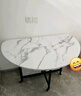 SOFS圆形折叠餐桌椅组合家用小户型多功能伸缩吃饭桌折叠桌简易大圆桌 【组合】1米_1桌4椅 实拍图