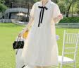 婧麒（JOYNCLEON）孕妇装夏季可哺乳连衣裙小个子短袖宽松孕妇长裙 杏L Jly156791 实拍图