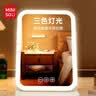 名创优品（MINISO）三色LED化妆镜便携皮套折叠化妆镜皮包镜-小号(白色) 实拍图