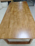 林之语实木书桌去客厅化大长桌家用学习桌电脑桌办公工作台书法大板桌子 【3CM橡胶木加宽桌】浅胡桃木色180*80cm 【组装】提供说明书 实拍图