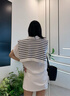 MINISO针织披肩夏季薄款外搭披肩办公室空调房肩颈防凉防吹搭肩蓝白条纹 实拍图