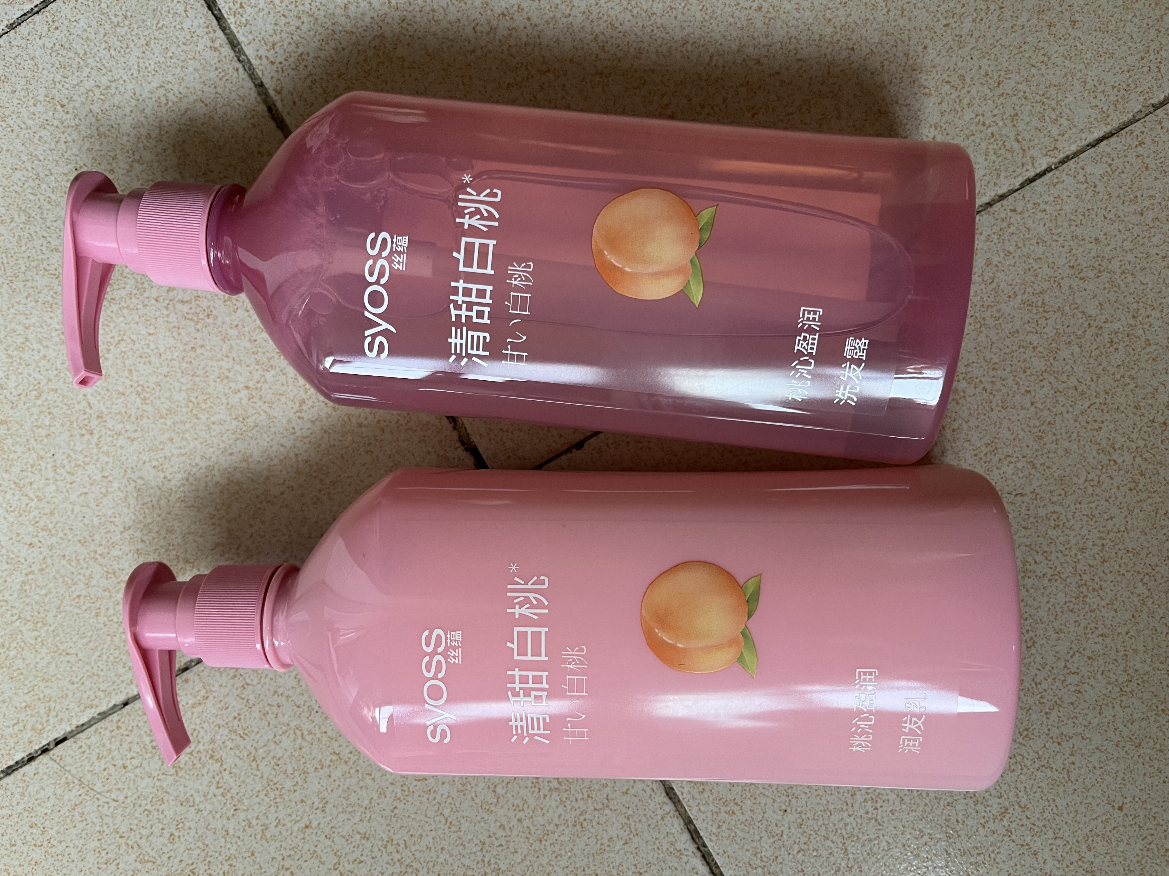 丝蕴（syoss）桃沁盈润洗白桃香氛清爽无硅油洗发水护发素(洗680ml+润680ml) 实拍图