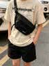 回力斜挎包男潮牌胸包2026新款大容量学生休闲单肩包女骑行运动腰包 黑色【店长推荐】 实拍图