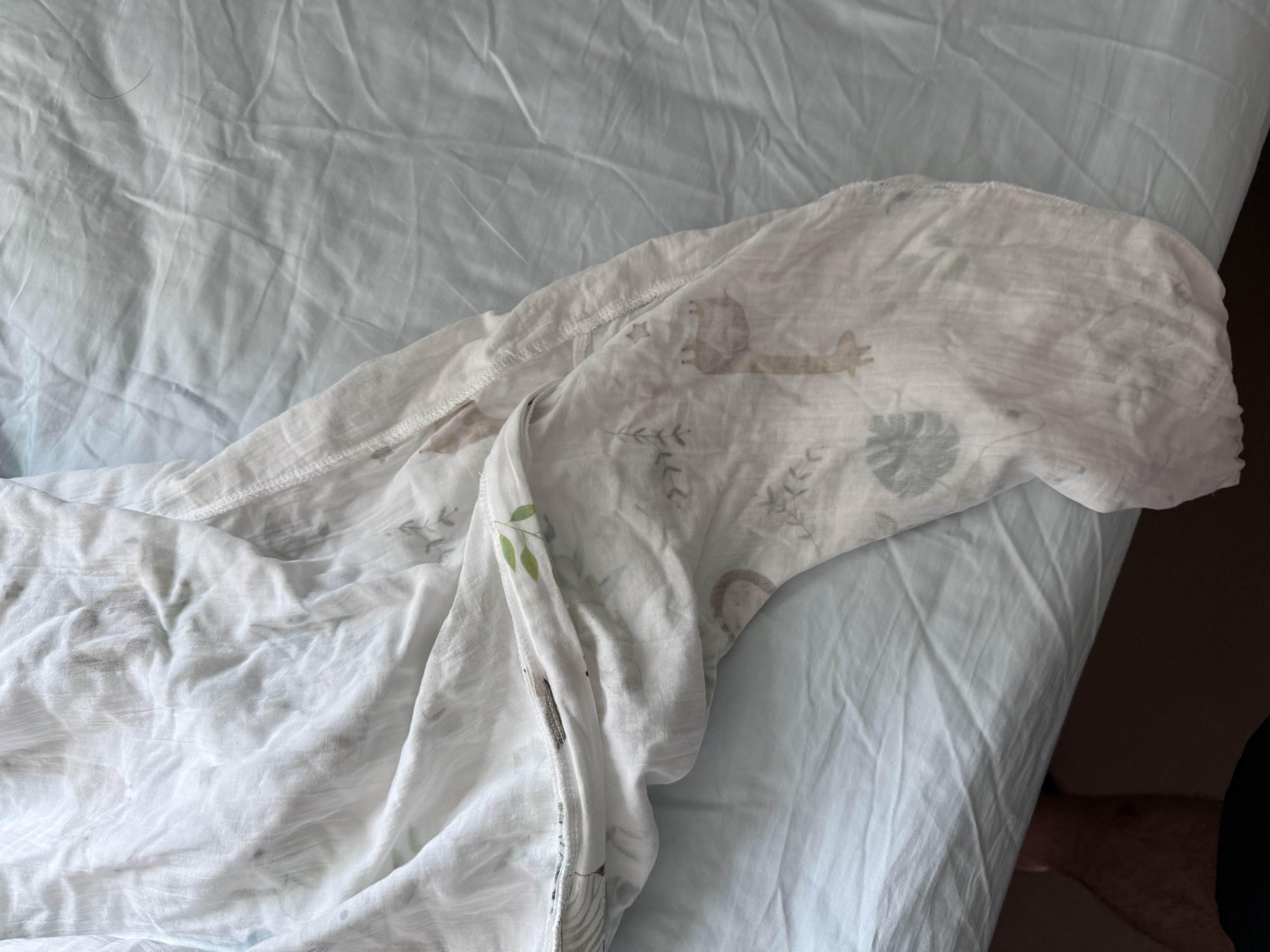 童颜中大儿童睡袋春秋竹棉纱布婴儿分腿睡衣宝宝前4后2防踢被 XL码 实拍图