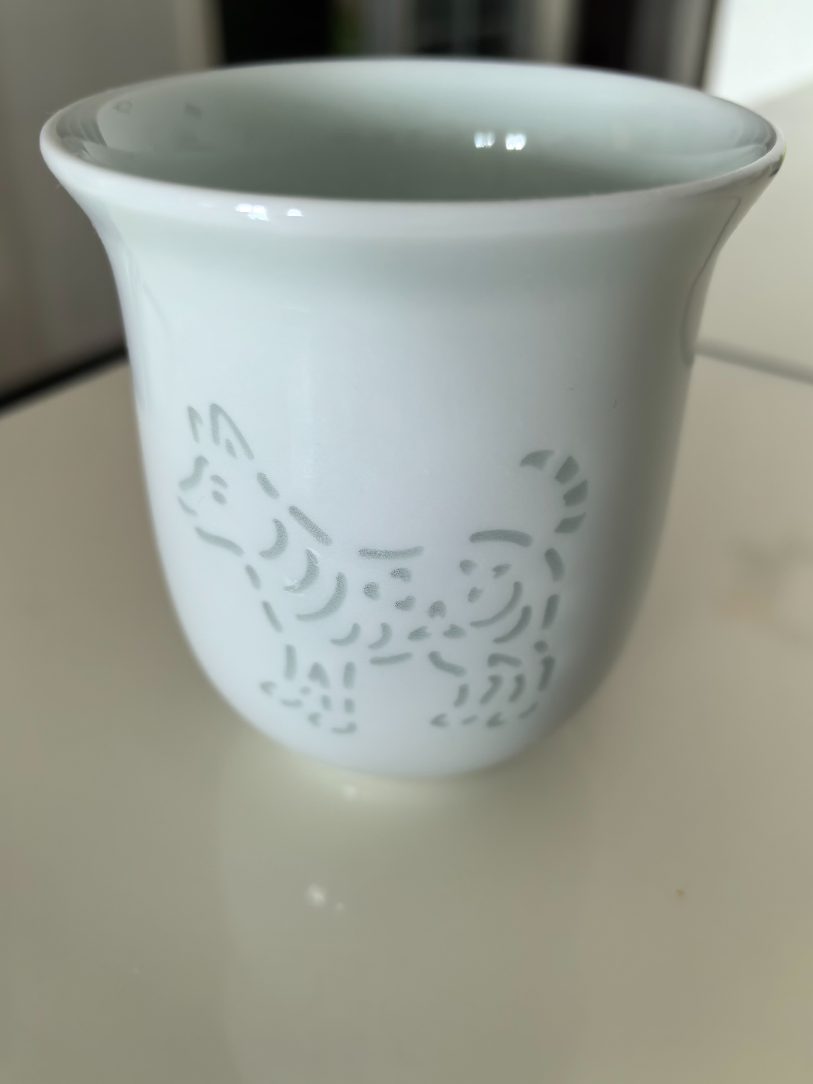 红叶国瓷景德镇陶瓷玲珑十二生肖水杯茶杯茶具陶瓷杯公道杯主人杯瓷杯 生肖茶杯-马170ml1只 实拍图