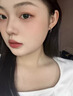 芯奢S999足银耳环女士2026新款养耳洞素圈耳圈耳钉纯银设计高级感耳饰 足银8MM【2只装】 【适合耳骨戴】假一赔十 实拍图