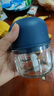 绞肉机小型打蒜器家用绞蒜切蒜器多功能辅食料理机电动蒜泥神器蒜蓉机自动切菜机压蒜器 蓝色升级款 0.26L 加厚玻璃杯 6页刀 实拍图