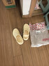 名创优品（MINISO）洞洞鞋男女款EVA夏外穿沙滩凉鞋防滑踩屎感情侣 卡其+浅蓝蝶语 实拍图