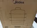 美的（Midea）电蒸锅蒸煮一体自动断电 蒸锅透明可视 家用早餐蒸汽锅 蒸包子馒头不锈钢蒸架电锅多功能锅 22L 【三层不锈钢蒸架】 ZGC322301 实拍图