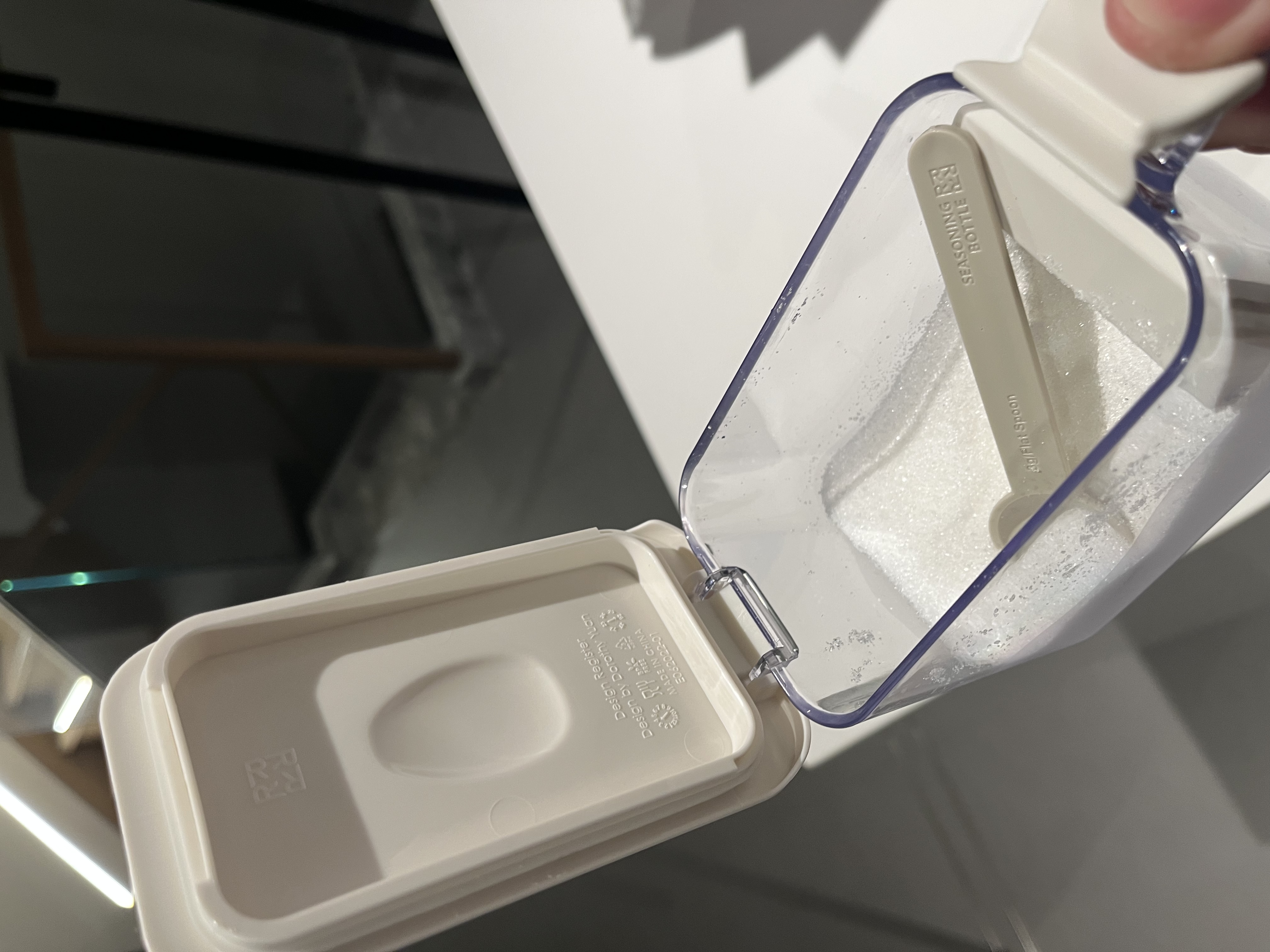 LiSSA带盖防潮调料罐厨房家用盐罐子味精鸡精调料盒日式颜值调味瓶罐子 480ml带勺【3个装】 实拍图