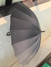 美度（MAYDU）雨伞大号加固加厚结实防风长把雨伞黑胶防晒遮阳伞 实拍图