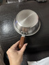 特厚不锈钢平底锅奶锅电磁炉通用不粘锅辅食锅汤锅煮锅蒸锅汤锅 胡桃木锅17cm 实拍图