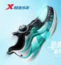 特步（XTEP）童鞋儿童氢风9.0男生旋钮扣跑鞋运动鞋 黑/极光绿 38 实拍图
