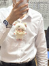 罗蒙（ROMON）纯色商务职业正装男士白衬衫工装外套长袖衬衣男CS108白色2XL 实拍图