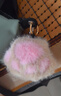 【JD快递】新款防獭兔毛小桃子猫爪手机饰品挂链汽车钥匙扣挂件ins毛绒球水蜜桃书包挂饰创意礼物 猫爪咖粉 实拍图