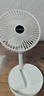 伸缩折叠小风扇家用静音型办公台式USB桌面宿舍大风力无线夏台面落地两用折叠电风扇 象牙白【充电款】3档调节-超静音设计 实拍图