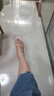 拖鞋女夏外穿水钻露趾透明一字凉拖水晶粗跟高跟鞋百搭配裙子凉鞋 米白色 36 实拍图