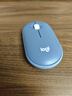 罗技（Logitech）LOGITECH PEBBLE 无线蓝牙鼠标 轻音鼠标 办公鹅卵石造型 轻薄便携 时尚小巧 品月蓝 实拍图