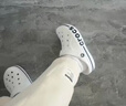 卡骆驰（CROCS）贝雅卡骆班洞洞鞋轻便耐磨一脚蹬休闲鞋女鞋时尚沙滩鞋|205089 白/深蓝-126 41 /42(260mm) 实拍图