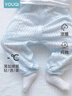 优奇宝宝防蚊裤纯棉纱布夏季薄款男儿童女灯笼裤婴儿衣服裤子童大pp裤 防蚊裤【夏季】冰蓝 90 实拍图