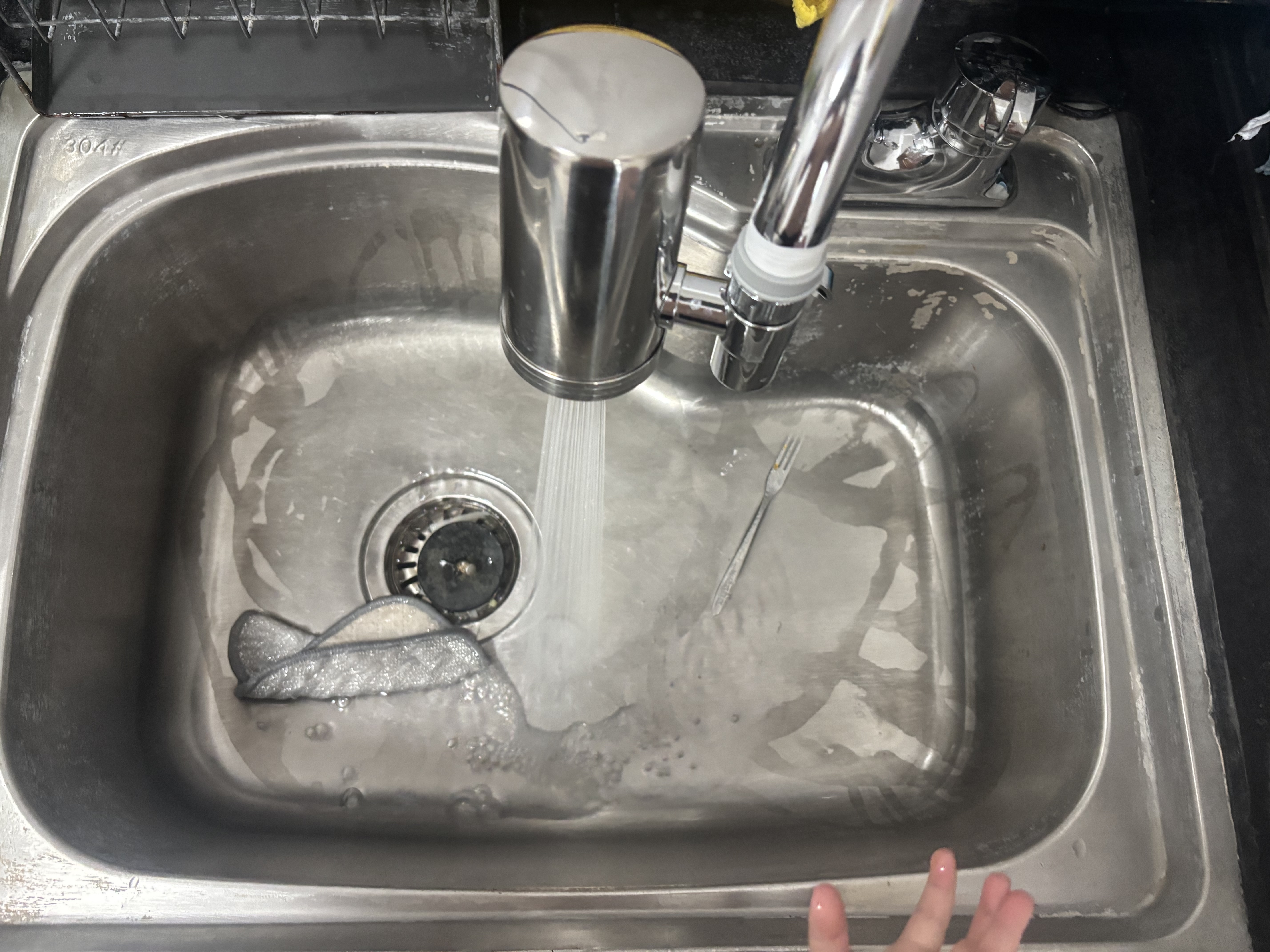 德克史帝夫家用304不锈钢水龙头自来水过滤器厨房龙头去水垢净水器前置一体机厨卫通用双水切换可清洗滤芯  【旗舰版活性炭芯】一机六芯 实拍图