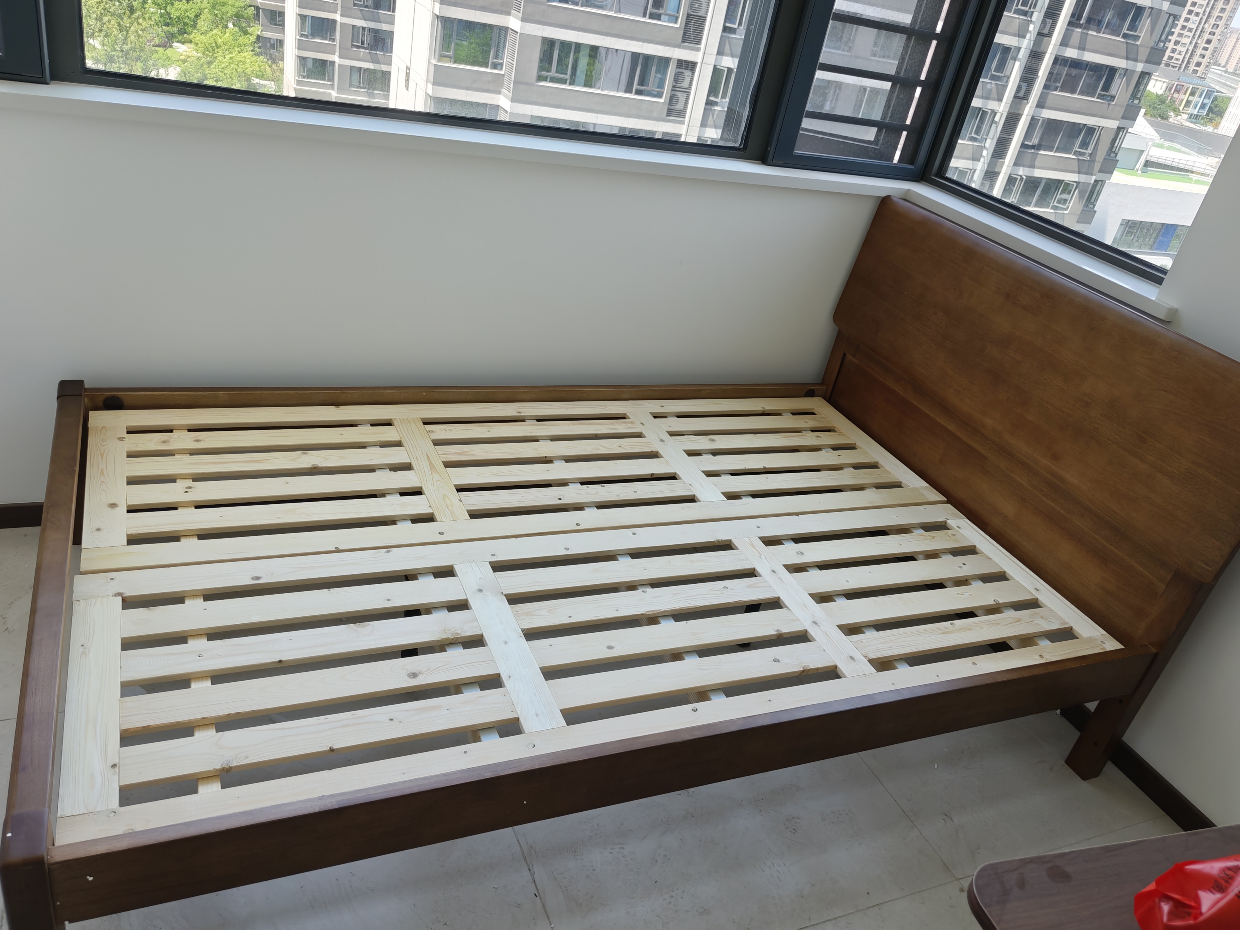 全友家居 实木床1.2米x2米小户型多功能卧室家用学生单人床原木轻奢风 实拍图