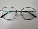 蔡司（ZEISS）镜片近视眼镜框男半框防蓝光辐射可配带散光度数眼睛女钛合金镜架 简约款 黑银 配colorein镜片1.56防蓝光 0-600度 实拍图