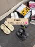 卡骆驰（CROCS）贝雅卡骆班洞洞鞋轻便耐磨一脚蹬休闲鞋女鞋时尚沙滩鞋|205089 黑色/白色-066(含智必星) 41 /42(260mm) 实拍图