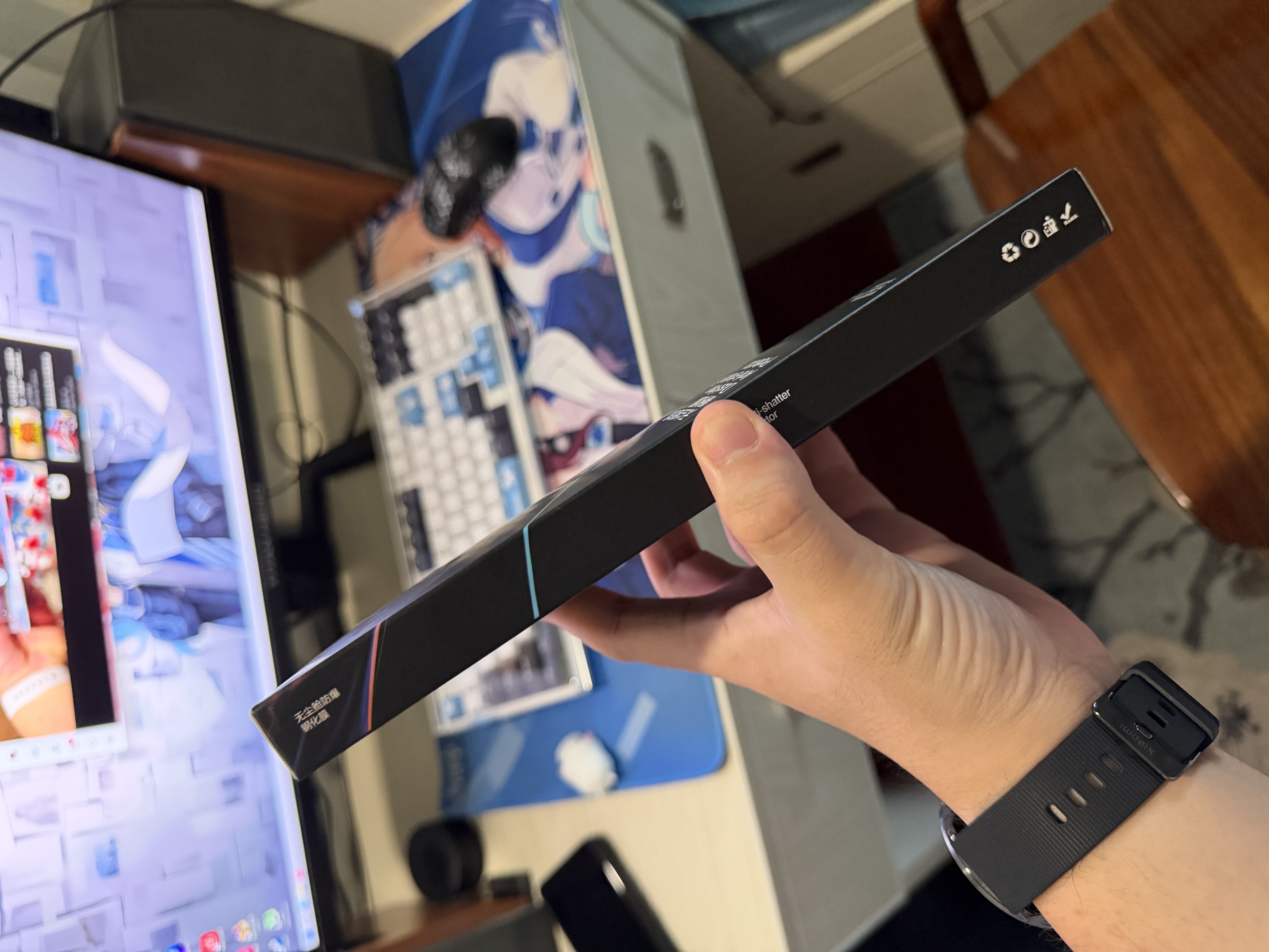闪魔【AR增透抗反光】适用苹果15Promax钢化膜iPhone15promax手机膜AR增透全屏防尘无尘仓保护膜2片装 实拍图