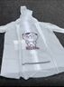 牧萌（moremerry）儿童雨衣男童女童学生上学带书包位卡通雨披 清新蓝加厚款 2XL 实拍图