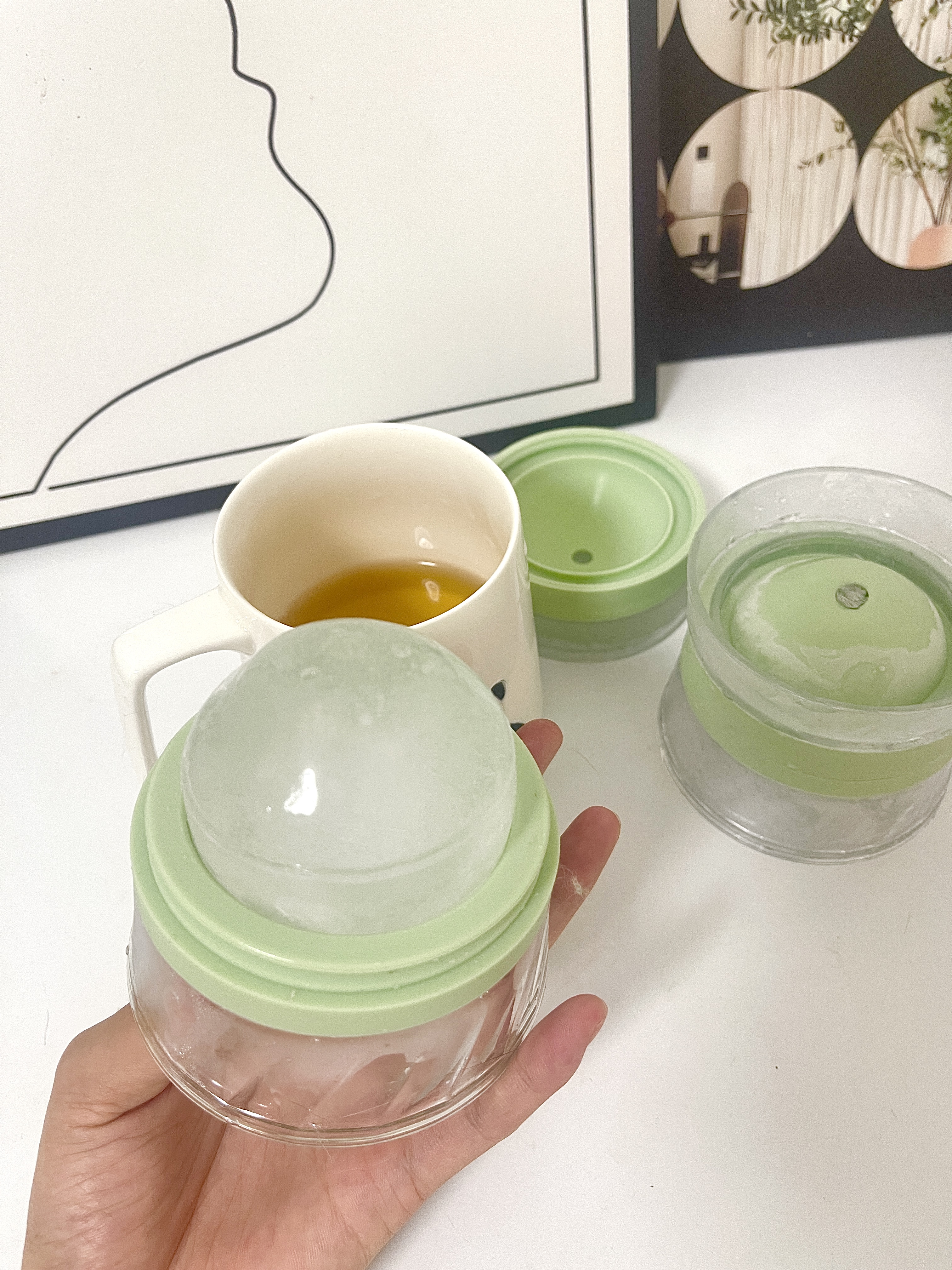 双枪（Suncha）冰球模具威士忌圆冰格家用制冰神器食品级硅胶大球形模具2只装 实拍图