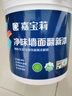 嘉宝莉（CARPOLY）乳胶漆翻新漆改色彩色背景墙家用室内水性净味环保墙面白漆滚筒漆 1kg【白色】净味翻新漆 （送工具）约刷4-5平米/KG 实拍图