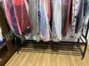 四季沐歌晾衣架落地卧室家用挂衣架室内挂衣架晒衣服架可移动多功能衣帽架 【特粗32管】黑色150cm 实拍图