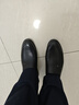 蜘蛛王男鞋休闲皮鞋男正装真皮工作鞋男士商务春夏季镂空软底爸爸凉皮鞋 黑色 41 (255mm) 实拍图