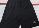 阿迪达斯（adidas）短裤夏季男户外休闲百搭短裤显瘦松紧腰梭织运动五分裤 黑/灰 S 实拍图