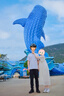 革曼孕妇装夏装宽松大码上衣遮肚子夏季裙子泡泡袖孕妇连衣裙夏天裙子 米白色 L(建议120-140斤) 实拍图