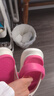 朴西夏季沙滩厚底增高小个子女生休闲洞洞鞋 白+树莓 38-39  实拍图