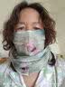 慕雪辞桑蚕丝口罩防晒面纱遮脸围巾真丝遮阳面罩女神夏护颈薄款骑车透气 浅绿蝴蝶 实拍图