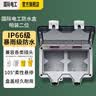 国际电工户外防水插座室外接线板排插IP66户外全密封双联二位防水插座防雨盒 双位双一开五孔防水盒(86型) 实拍图