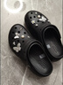卡骆驰（CROCS）白鹿同款经典云朵洞洞鞋时尚百搭女鞋花园鞋|206750 黑色-001(含智必星) 39 (250mm) 实拍图