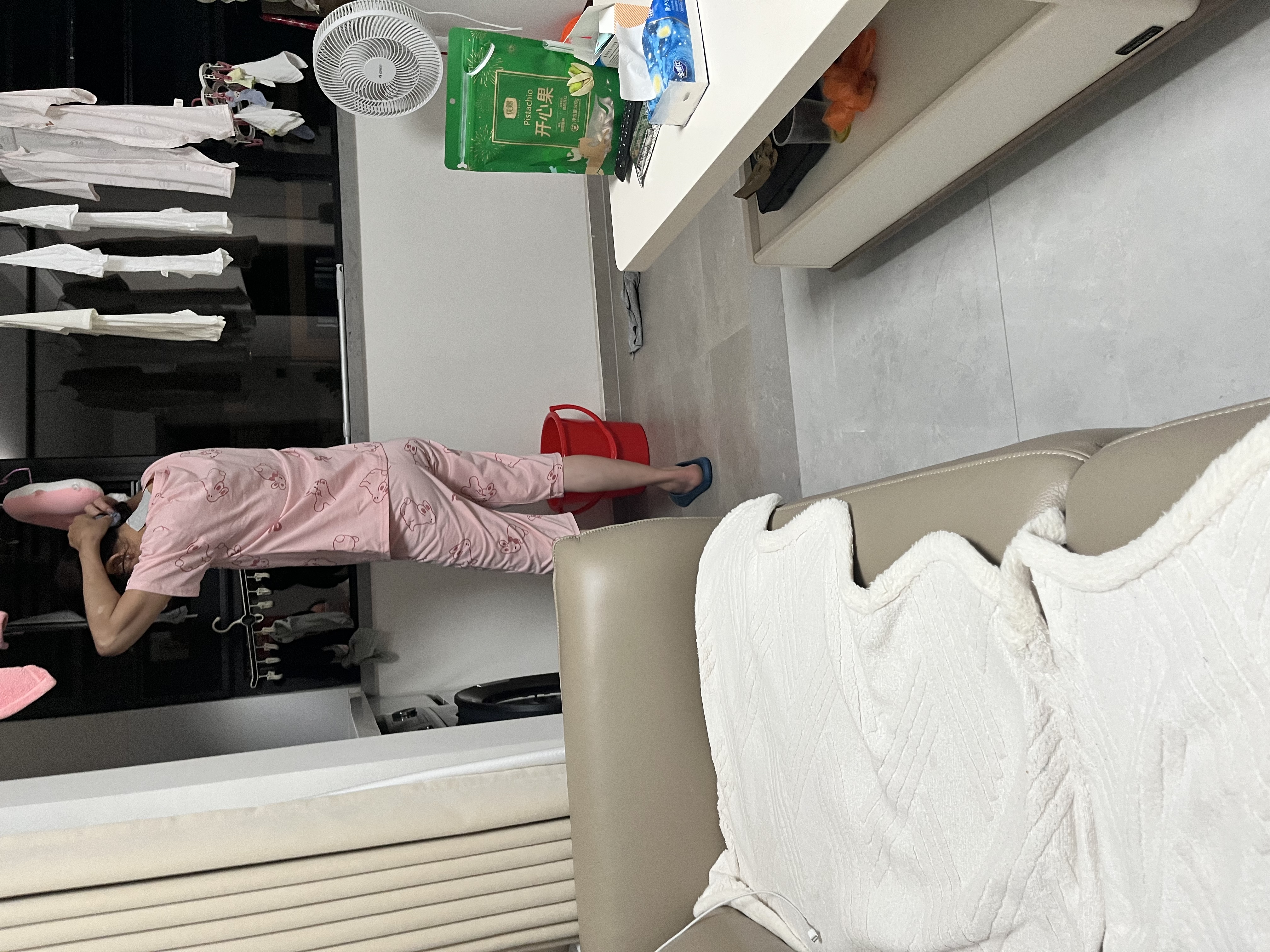 浪莎女士睡衣女夏季薄款短袖七分裤棉质套头圆领可外穿家居服 实拍图