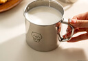 onlycook316L不锈钢杯水杯子 婴幼儿童宝宝杯牛奶杯早餐杯  无盖熊猫250ml 实拍图