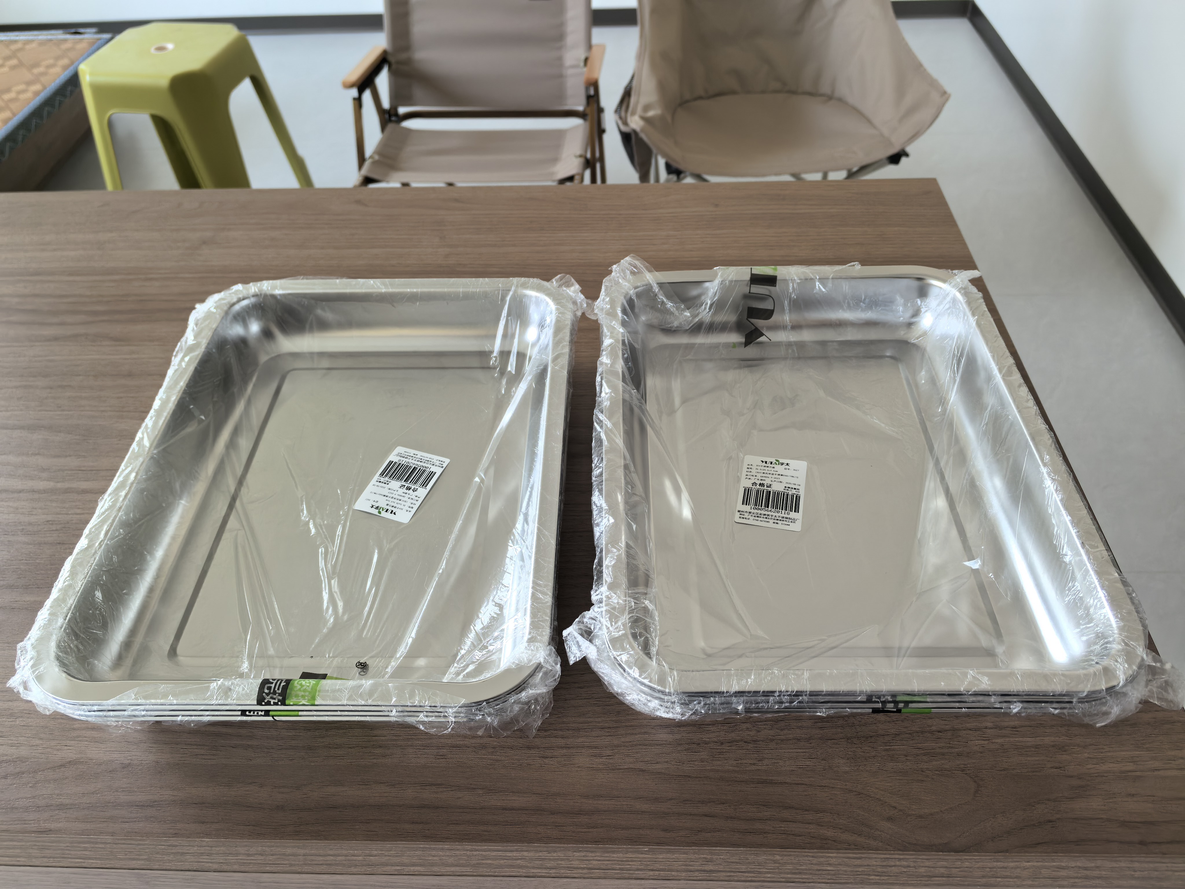 宇太（YUTAI）304不锈钢托盘长方形盘子家用方盘餐盘烤鱼铁盘子蒸盘 3627 实拍图