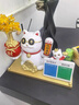 吉十招财猫摆件自动招手开业大摆件店铺收银台发财树送朋友礼物开业礼 红色招财猫【收款码+语音播报+自动摇手】礼盒装 实拍图