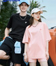 FILA FUSION斐乐潮牌情侣款男士女士针织短袖衫春新品舒适宽松T恤 正黑色-BK XL 实拍图