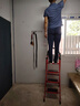 忆琳居梯子家用安全人字梯折叠梯伸缩多功能楼梯便捷扶梯加厚红色四步 实拍图